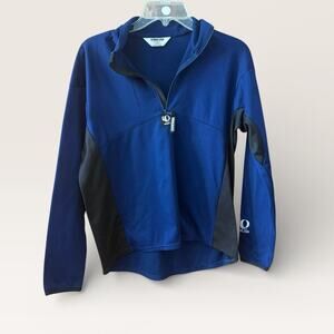 Pearl Izumi Womens Medium Cycling Jersey 1/4 Quarter Zip Blue Long Sleeve Cycle